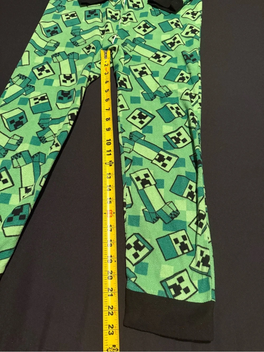 Minecraft Creeper Green Kids Hooded Onesie Pajamas